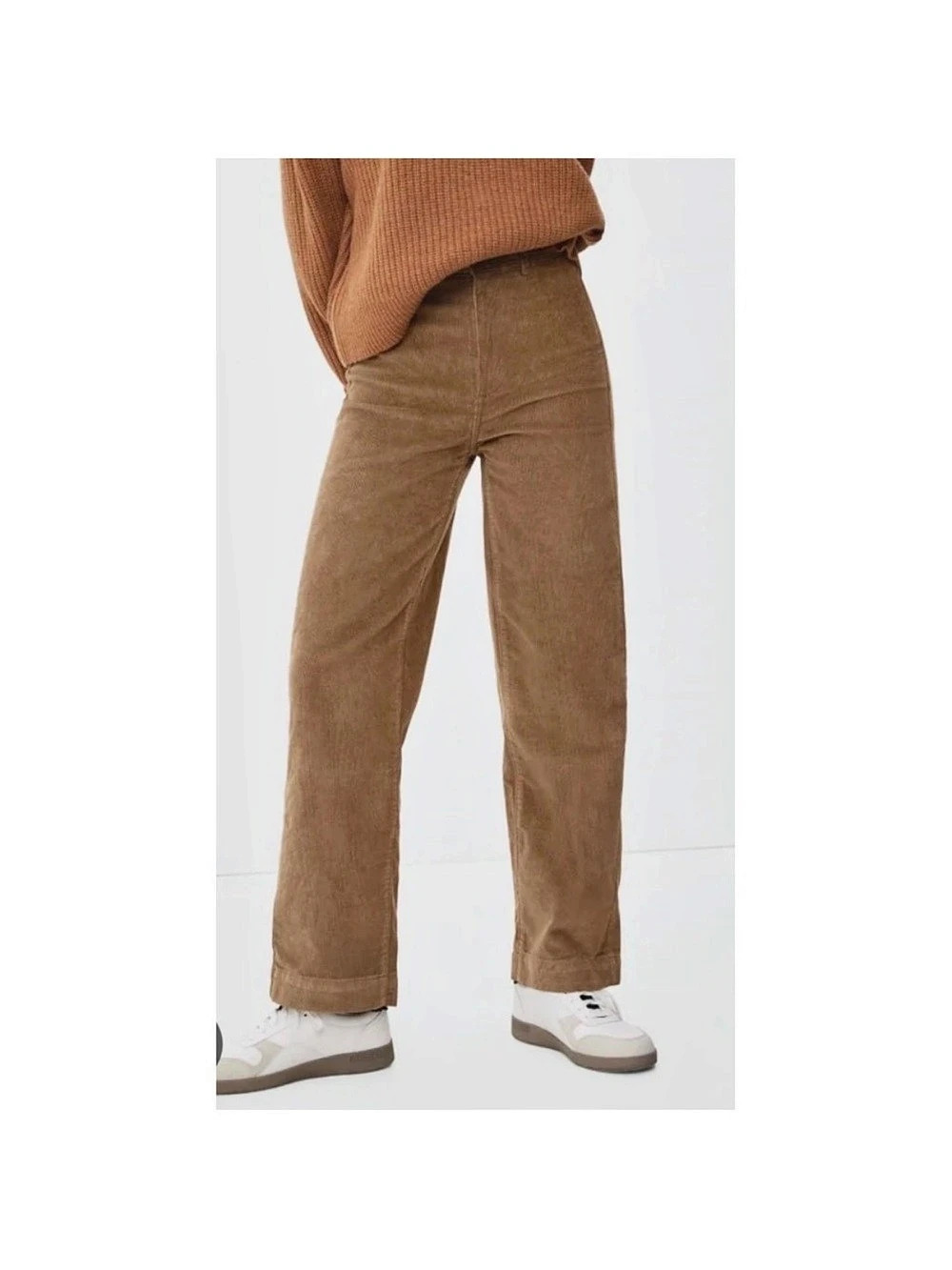 Everlane The Corduroy Wide-Leg Pant Wide Leg Corduroy Pants Brown Waist 8